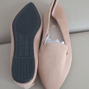 Women's Nude Suede Loafers - Slip-On Comfort Size 39